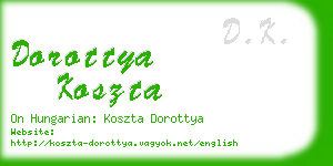 dorottya koszta business card